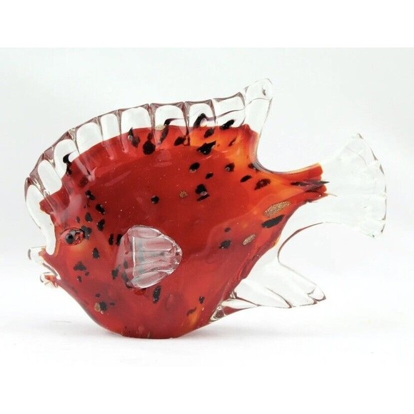 Exquisite Glass Decor Art 7 Hand Blown Art Glass Fish Figurine